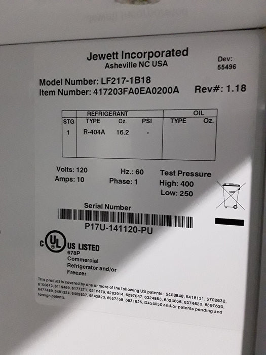 Thermo Scientific Thermo Scientific Jewett LF2 Laboratory Refrigerator/Freezer Research Lab reLink Medical