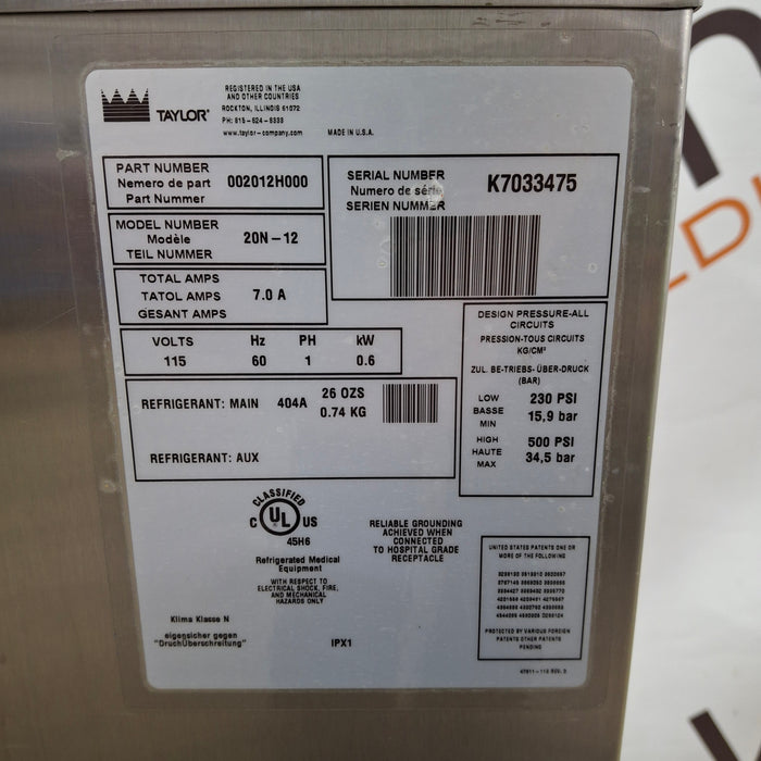 Taylor Company 20N-12 Surgical Slush System