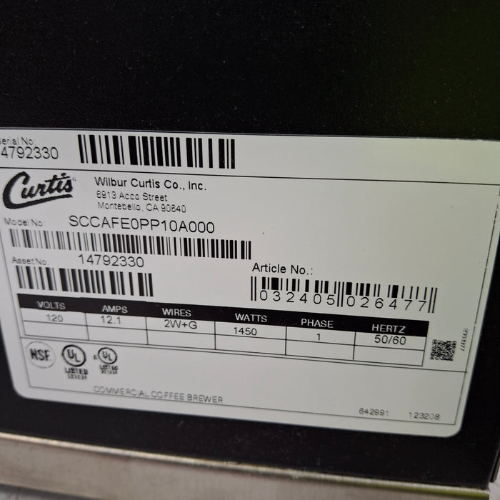 Curtis SCCAFE0PP10A000 Coffee Brewer