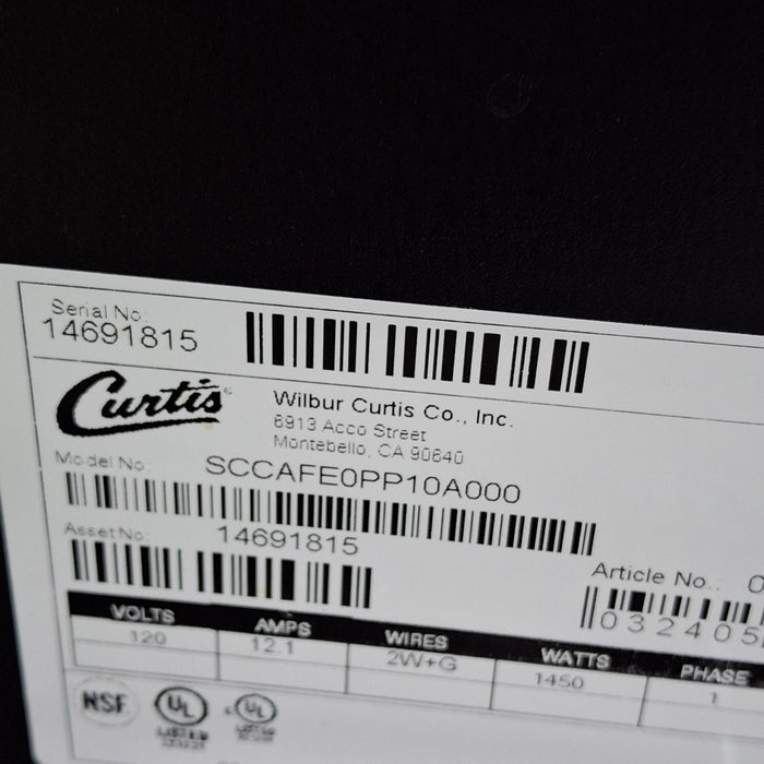 Curtis Curtis SCCAFE0PP10A000 Coffee Brewer Restaurant Equipment reLink Medical