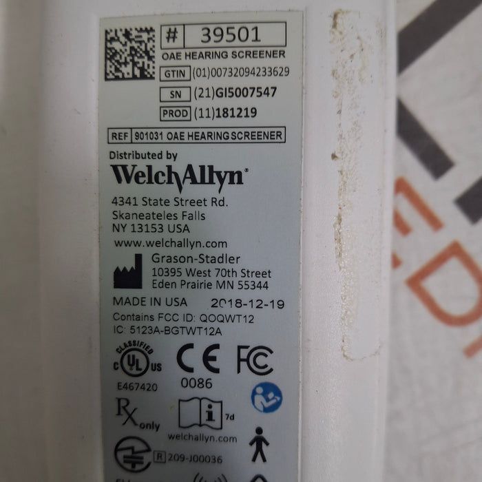 Welch Allyn Welch Allyn 39501 OAE Hearing Screener Audiology reLink Medical