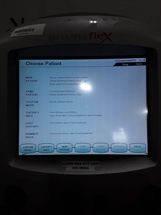 Gambro Prismaflex Dialysis Machine