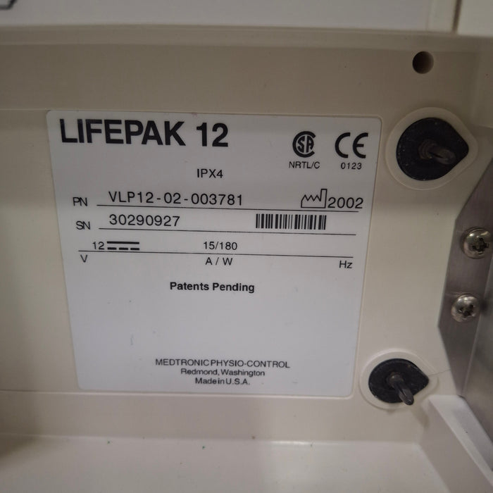 Physio-Control LifePak 12 3-Lead Defibrillator