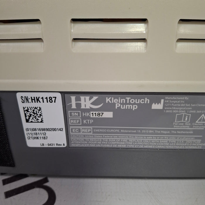 HK Surgical, Inc KTP Klein Touch Pump