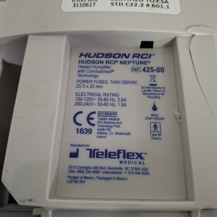 Teleflex Medical Hudson RCI Neptune Heated Humidifier