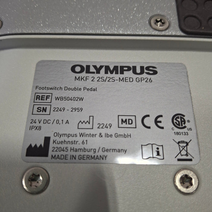 Olympus Olympus WB50402W ESG-400 Double Pedal Footswitch Electrosurgical Units reLink Medical