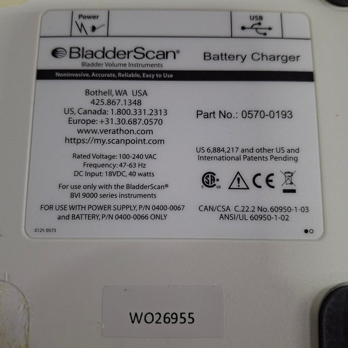 Verathon Medical, Inc BladderScan 0570-0193 Battery Charger