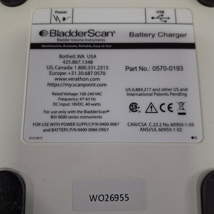 Verathon Medical, Inc Verathon Medical, Inc BladderScan 0570-0193 Battery Charger Surgical Equipment reLink Medical