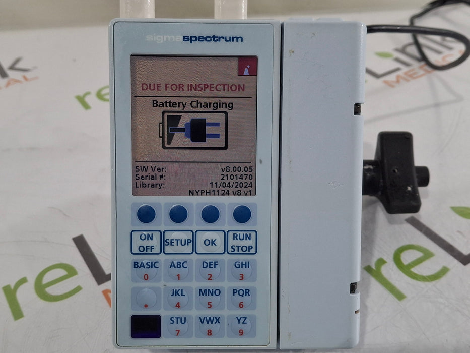 Baxter Sigma Spectrum 8.00.05 with A/B/G/N Battery Infusion Pump