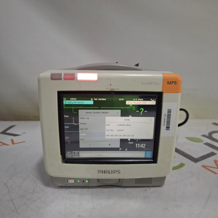 Philips Intellivue MP5 - ECG, Fast SpO2, NIBP Patient Monitor