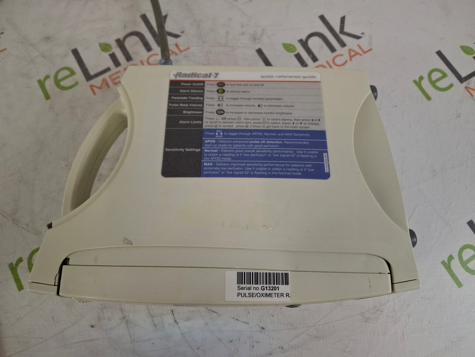 Masimo Masimo Radical 7 Pulse Oximeter w/ Base Patient Monitors reLink Medical