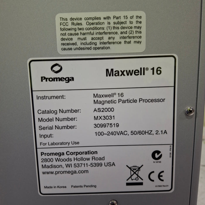 Promega Promega Maxwell 16 Magnetic Particle Processor Research Lab reLink Medical