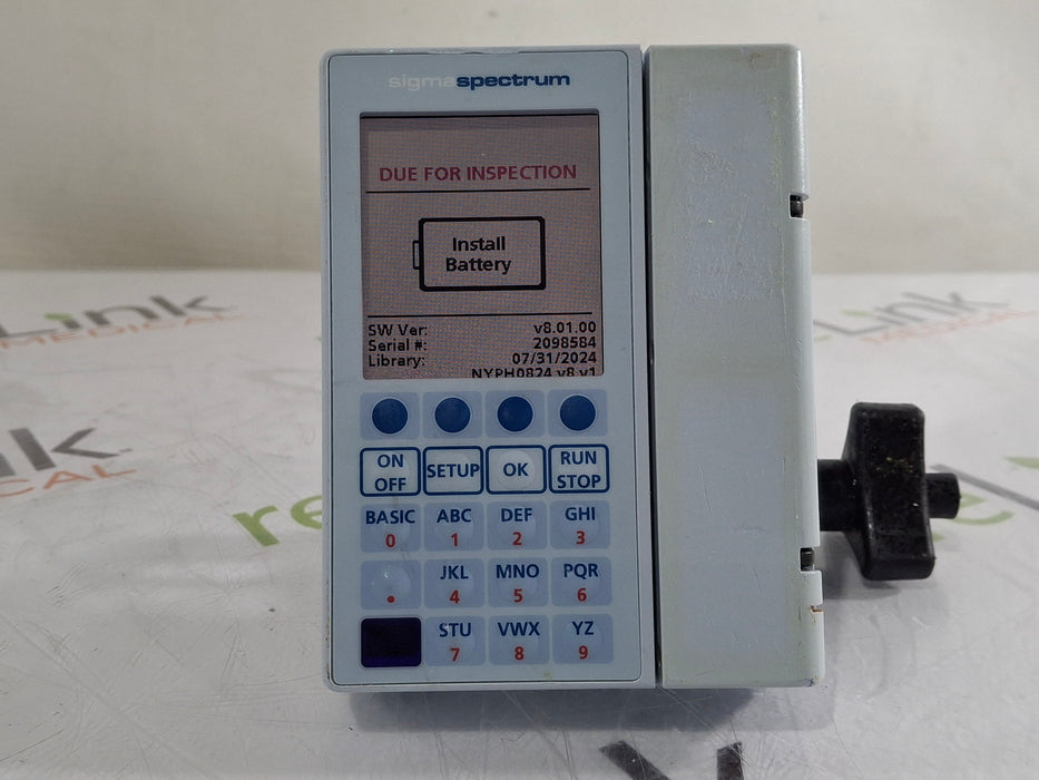 Baxter Baxter Sigma Spectrum 8.01.00 w/o Battery Infusion Pump Infusion Pump reLink Medical