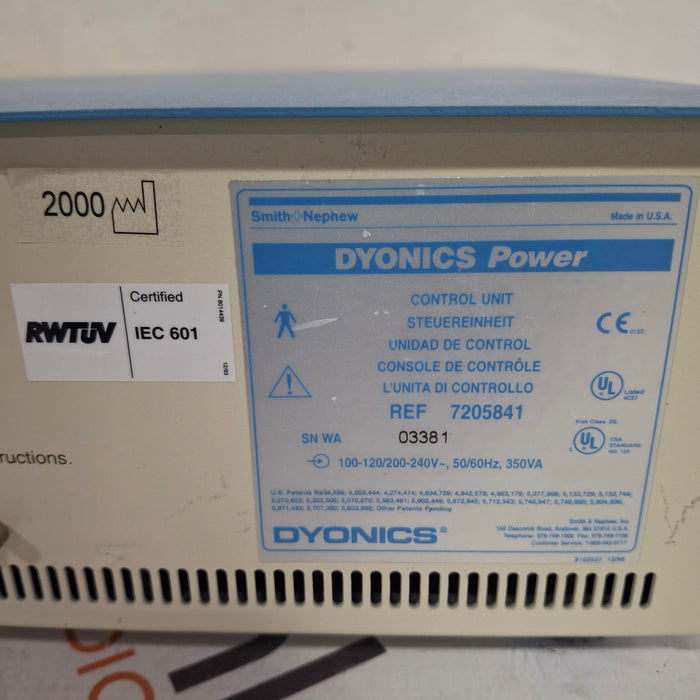 Smith & Nephew Smith & Nephew Dyonics Power 7205841 Shaver Console Surgical Power Instruments reLink Medical