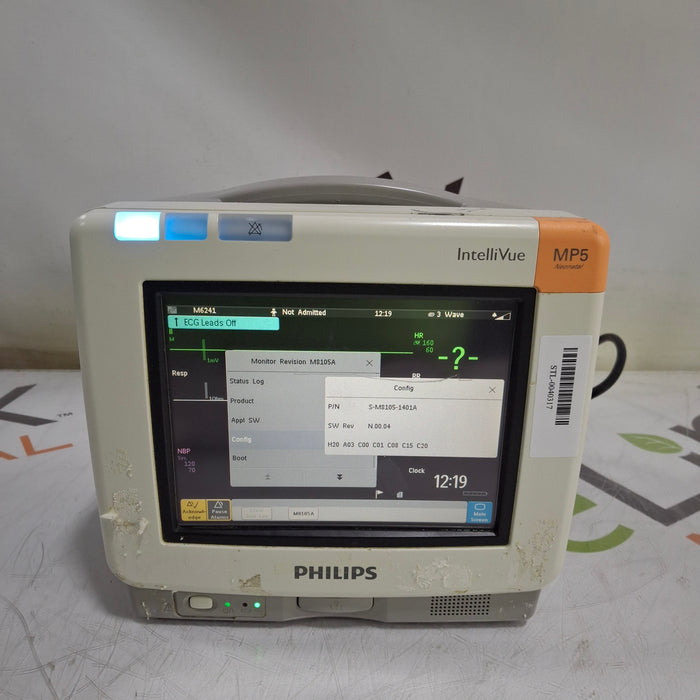 Philips Intellivue MP5 - ECG, Fast SpO2, NIBP Patient Monitor