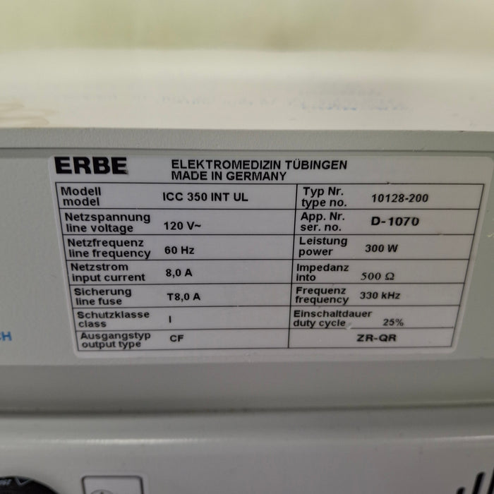 Erbe Erbe ICC 350 Electrosurgical Unit Electrosurgical Units reLink Medical