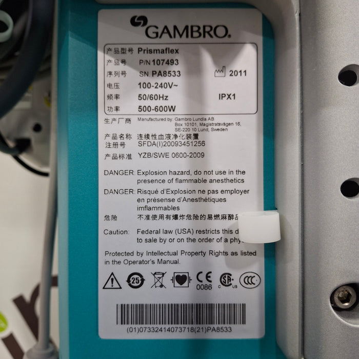 Gambro Gambro Prismaflex Dialysis Machine Dialysis reLink Medical