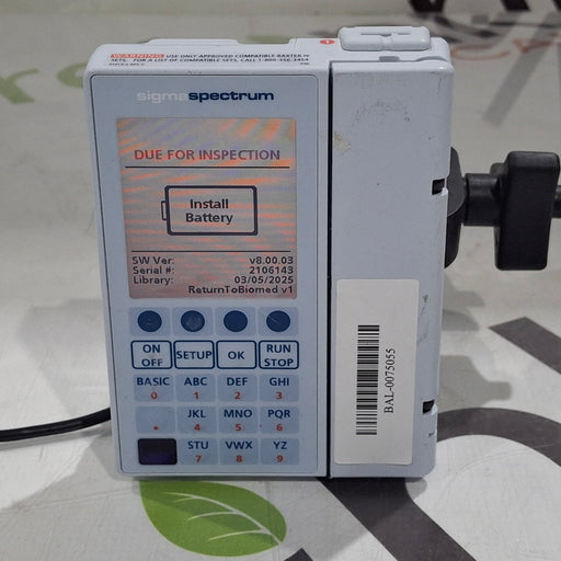 Baxter Baxter Sigma Spectrum 8.00.03 w/o Battery Infusion Pump Infusion Pump reLink Medical