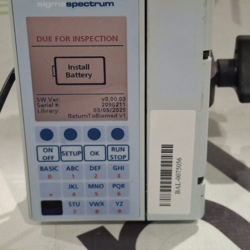 Baxter Baxter Sigma Spectrum 8.00.03 w/o Battery Infusion Pump Infusion Pump reLink Medical