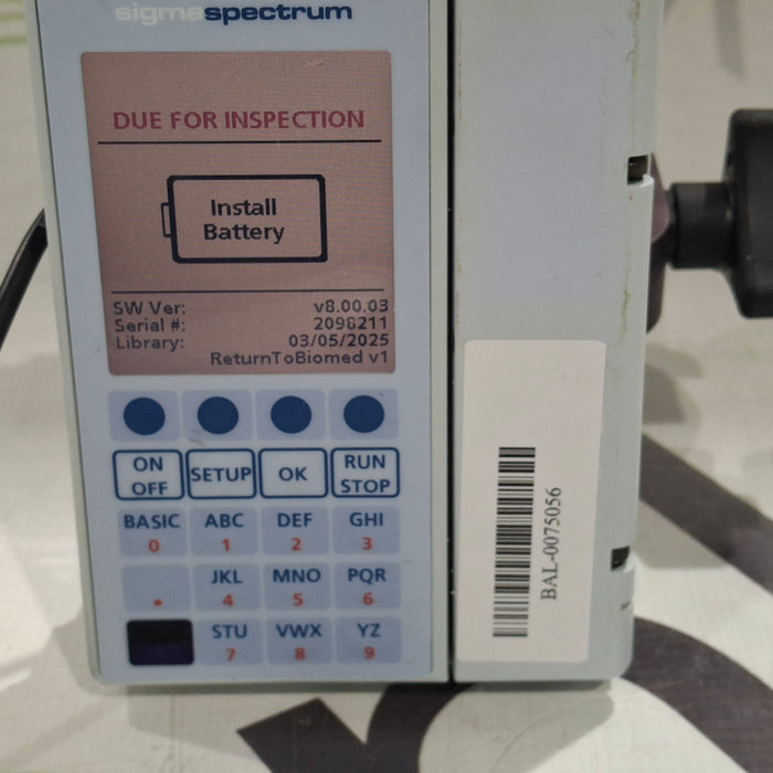 Baxter Baxter Sigma Spectrum 8.00.03 w/o Battery Infusion Pump Infusion Pump reLink Medical