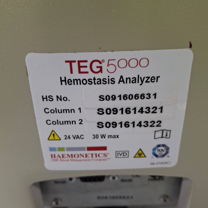 Haemonetics Haemonetics Haemoscope Thrombelastograph Model 5000 Hemostasis Analyzer Clinical Lab reLink Medical