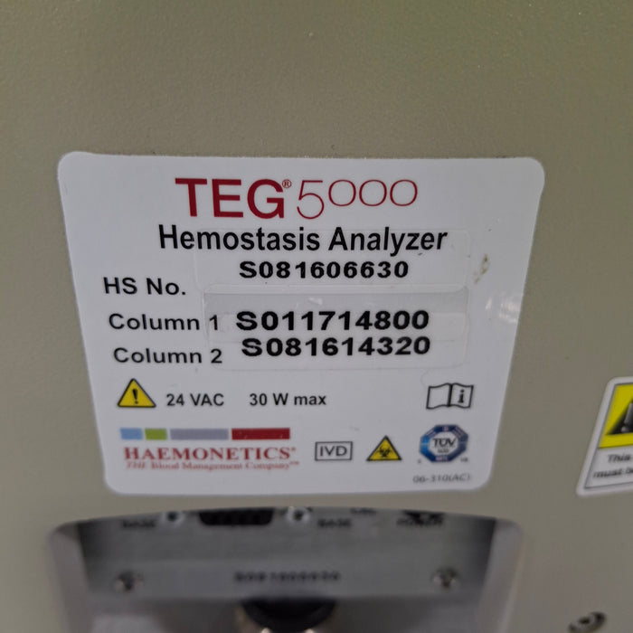 Haemonetics Haemonetics Haemoscope Thrombelastograph Model 5000 Hemostasis Analyzer Clinical Lab reLink Medical