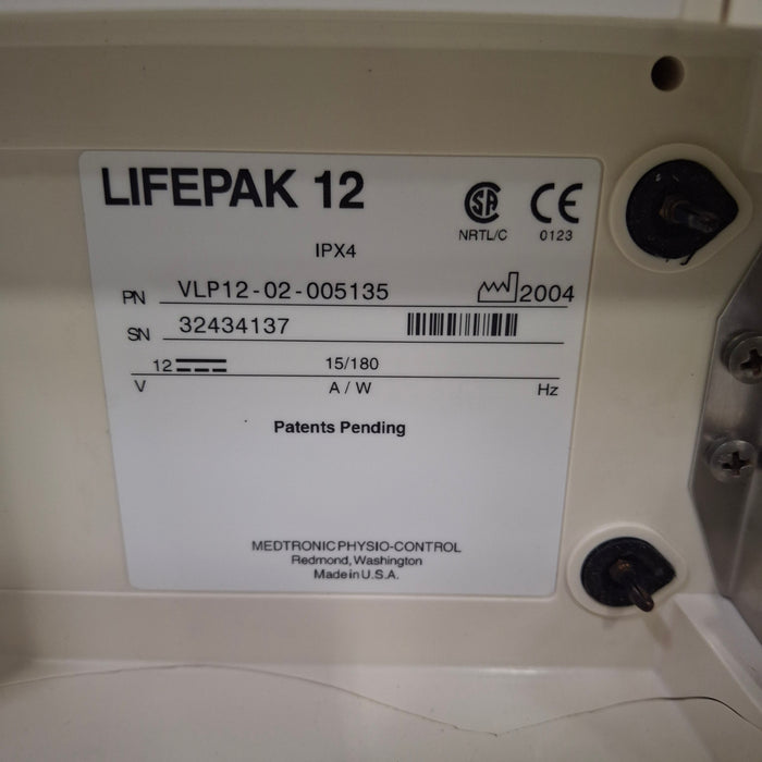 Physio-Control LifePak 12 3-Lead Defibrillator