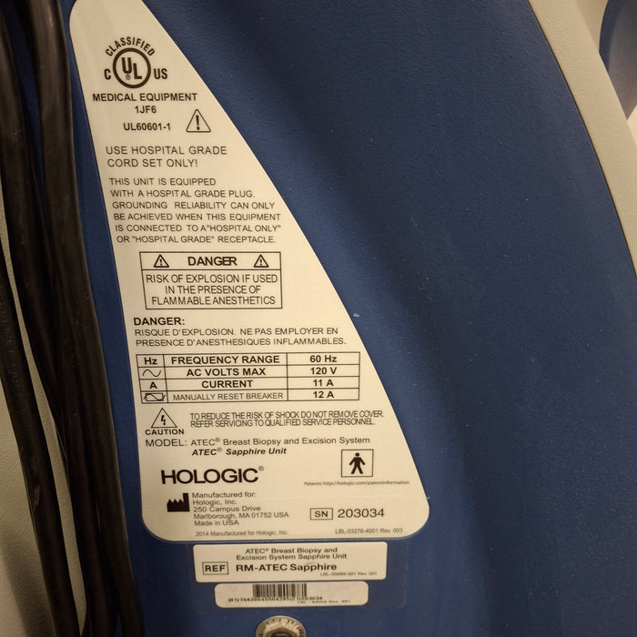 Hologic Atec Sapphire breast biopsy machine