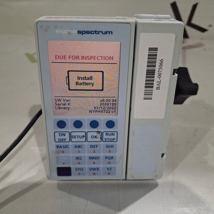 Baxter Sigma Spectrum 8.00.04 w/o Battery Infusion Pump