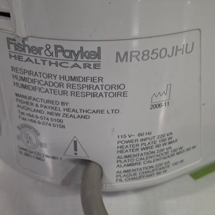 Fisher & Paykel Fisher & Paykel MR850JHU Humidifier Respiratory reLink Medical