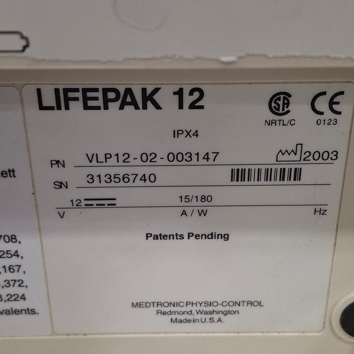 Physio-Control Physio-Control LifePak 12 12-Lead Defibrillator Defibrillators reLink Medical