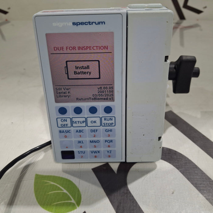 Baxter Sigma Spectrum 8.00.05 w/o Battery Infusion Pump