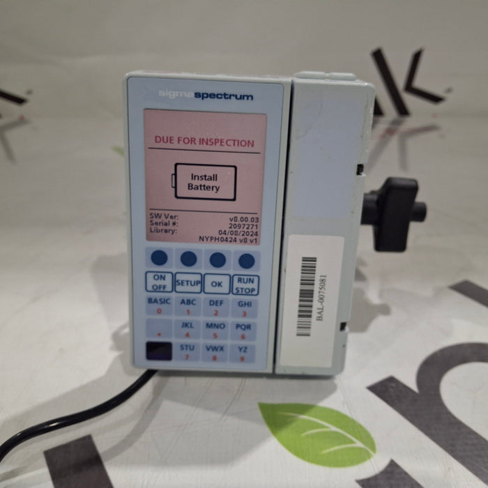 Baxter Baxter Sigma Spectrum 8.00.03 w/o Battery Infusion Pump Infusion Pump reLink Medical