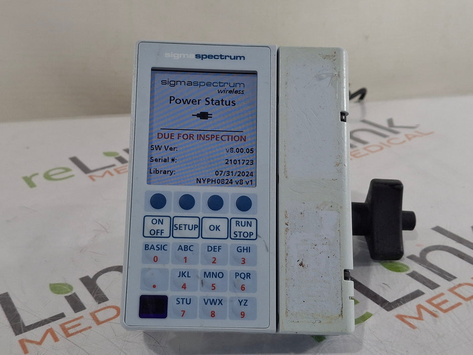 Baxter Baxter Sigma Spectrum 8.00.05 w/o Battery Infusion Pump Infusion Pump reLink Medical
