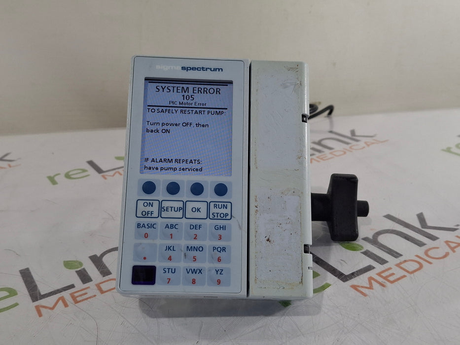 Baxter Baxter Sigma Spectrum 8.00.05 w/o Battery Infusion Pump Infusion Pump reLink Medical