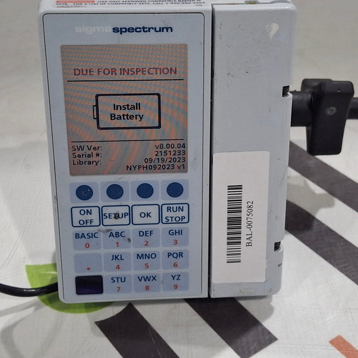 Baxter Baxter Sigma Spectrum 8.00.04 w/o Battery Infusion Pump Infusion Pump reLink Medical