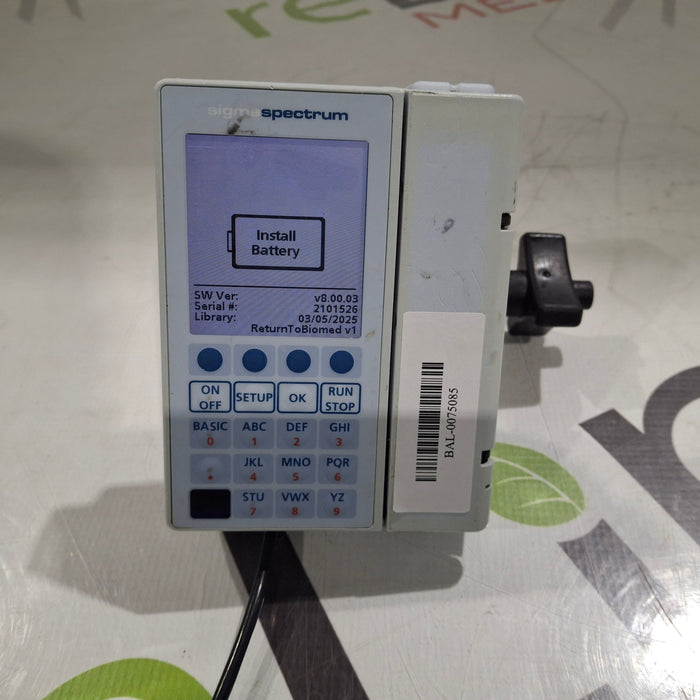 Baxter Sigma Spectrum 8.00.03 w/o Battery Infusion Pump