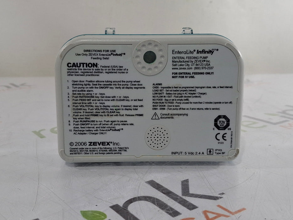 Moog Medical Moog Medical Enteralite Infinity Enteral Feeding Pump Infusion Pump reLink Medical