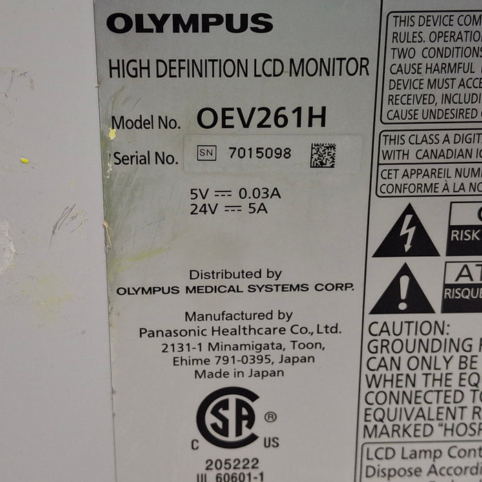 Olympus Olympus OEV261H 26" LCD Endoscopy Monitor Flexible Endoscopy reLink Medical
