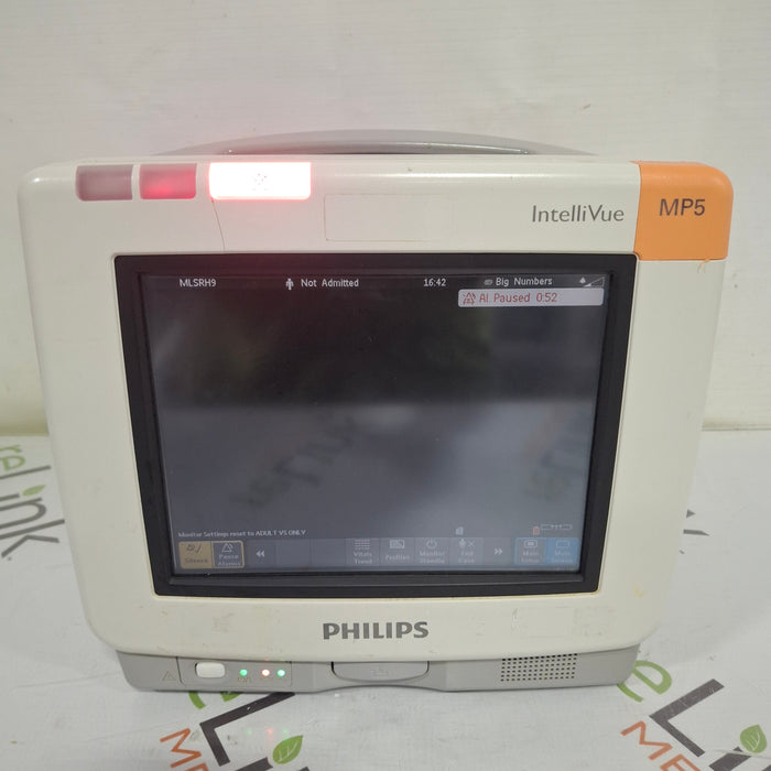 Philips Intellivue MP5 - ECG, Oximax SpO2, NIBP, Press, Temp CO2 Patient Monitor