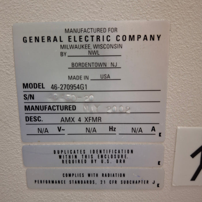 GE Healthcare AMX 4 Plus Portable X-Ray Unit