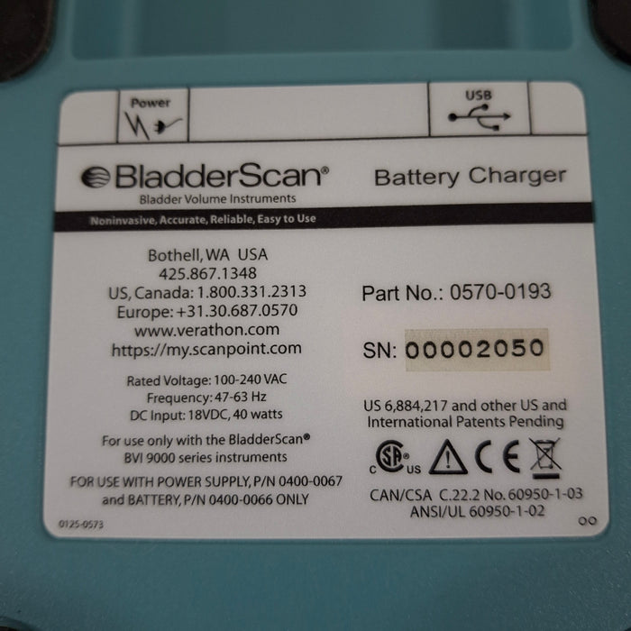 Verathon Medical, Inc Verathon Medical, Inc BladderScan 0570-0193 Battery Charger Surgical Equipment reLink Medical