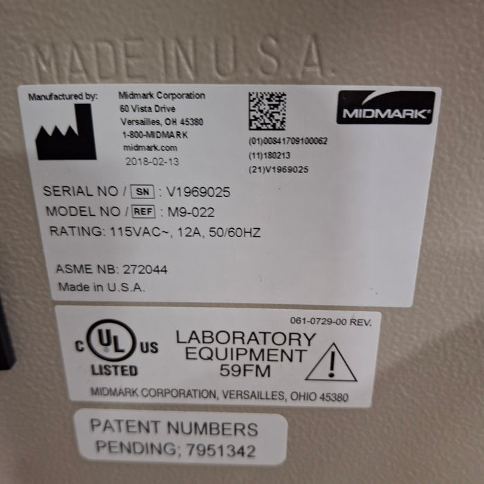 Midmark Ritter M9-022 UltraClave Autoclave Sterilizer
