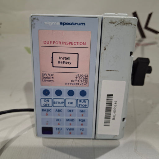 Baxter Baxter Sigma Spectrum 8.00.03 w/o Battery Infusion Pump Infusion Pump reLink Medical