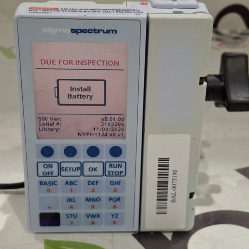 Baxter Baxter Sigma Spectrum 8.01.00 w/o Battery Infusion Pump Infusion Pump reLink Medical