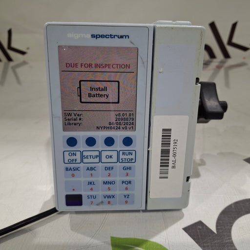 Baxter Baxter Sigma Spectrum 8.01.01 w/o Battery Infusion Pump Infusion Pump reLink Medical