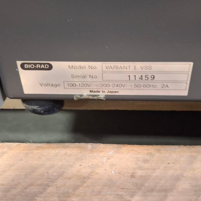 Bio-Rad Variant II VSS Hemoglobin Testing System