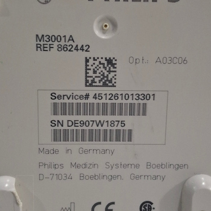 Philips Philips M3001A-A03C06 Masimo SpO2, NIBP, ECG, Temp, IBP MMS Module Patient Monitors reLink Medical