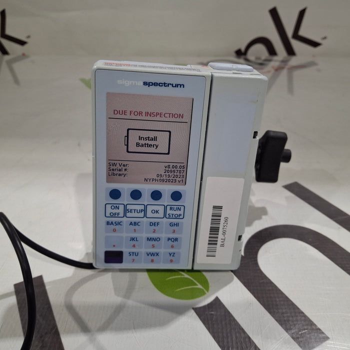 Baxter Baxter Sigma Spectrum 8.00.05 w/o Battery Infusion Pump Infusion Pump reLink Medical