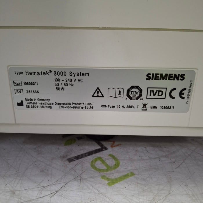 Siemens Siemens Hematek 3000 Slide Stainer Histology and Pathology reLink Medical